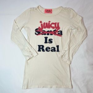 Juicy Couture Y2K | Off-white Christmas shirt